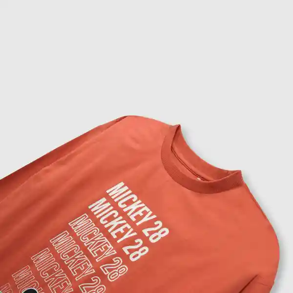 Polera Mickey de Niño Orange / Naranjo Talla 6A Colloky