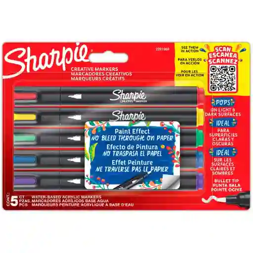 Sharpie Marcador Acrílico Punta Redonda Color