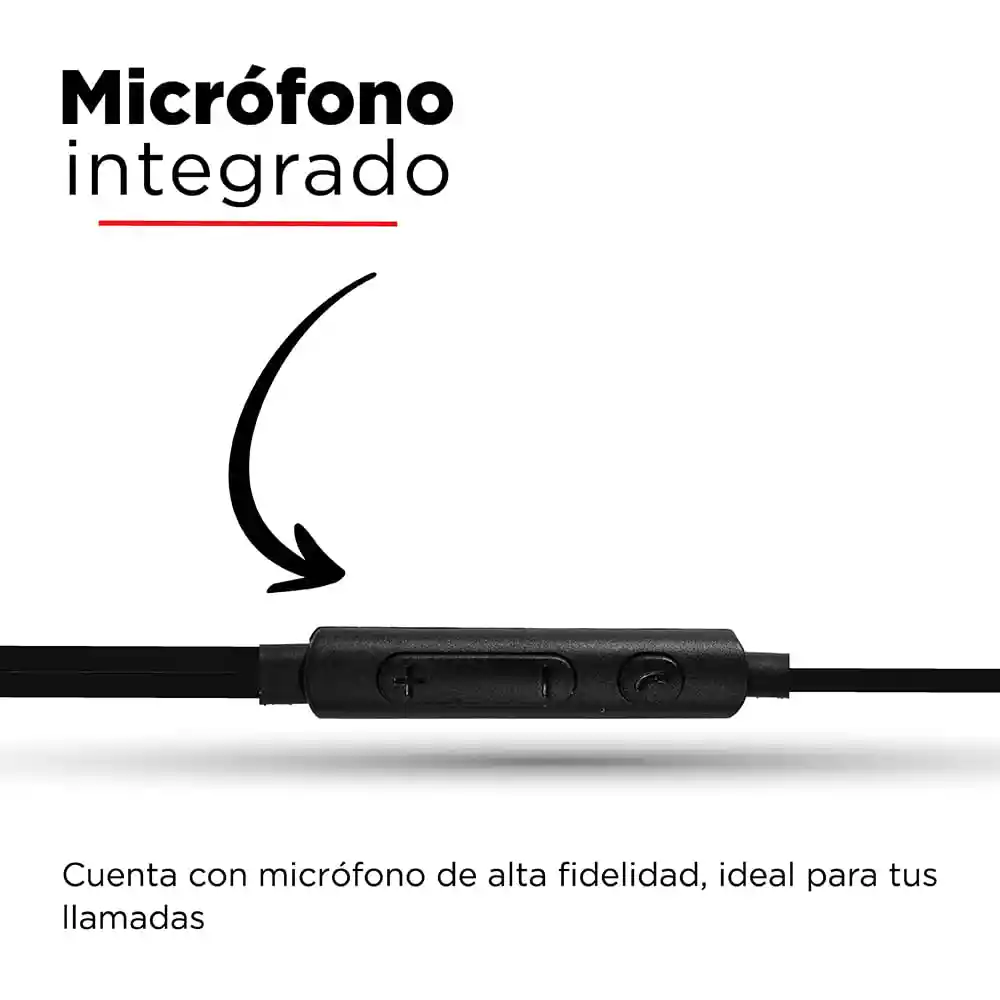 Miniso Audifonos De Cable De Moda E156 Negro 1.2m