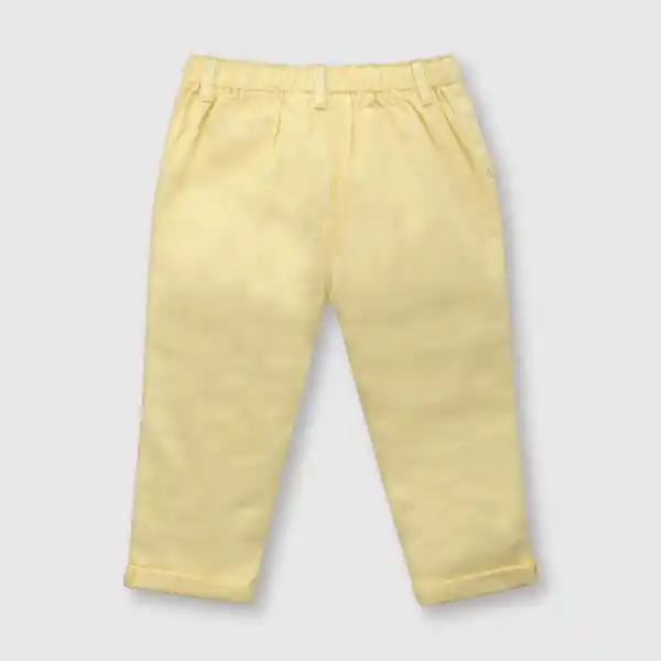 Pantalón Gabardina de Bebé Niña Amarillo Talla 36M Colloky