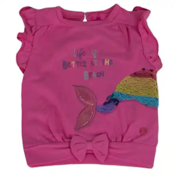 Polera Bebe Niña Fucsia Pillin 9 M