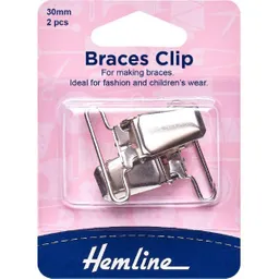 Hemline Clips Suspensor Plateado 30 mm