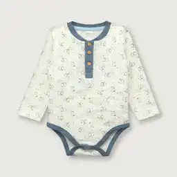 Body Elefantes de Niño Blanco Talla 6M Opaline