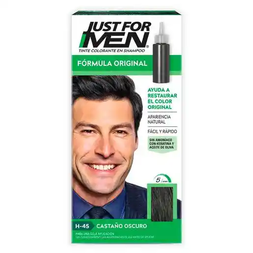 Just For Men Colorante en Shampoo Tono H-45 Castaño Oscuro