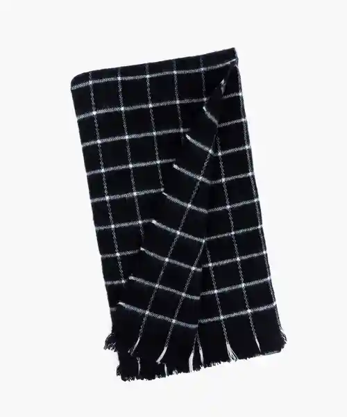 Manta Cuadros Negro Lounge