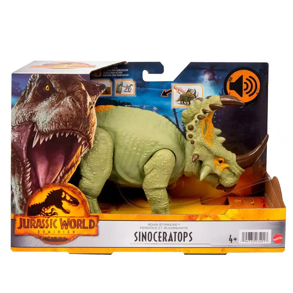 Jurassic World Juguete Sinoceratops Ruge y Ataca