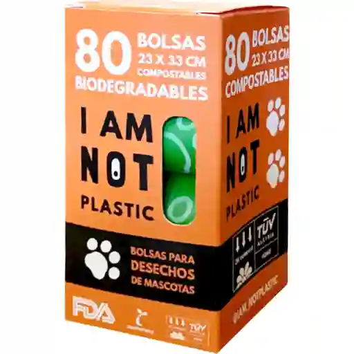 I am Not Plastic Bolsa Para Desechos Compostable