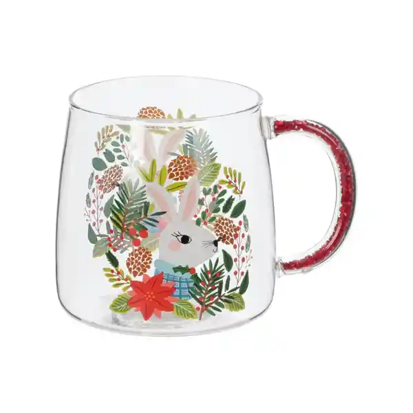 Tazón de Vidrio Con Diseño y Glitter 500 mL Casaideas