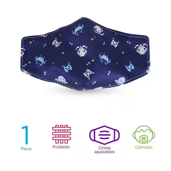 Cubrebocas Para Niños Estampado Miniso