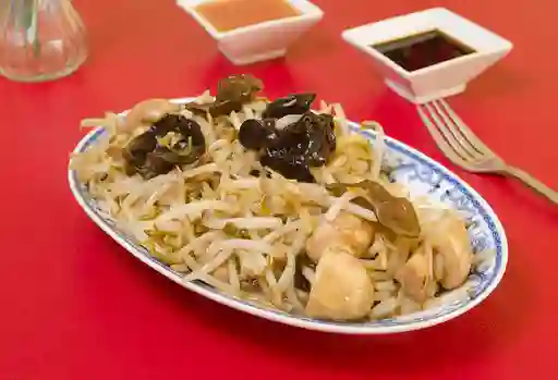 Diente Dragon con Champiñones y Algas