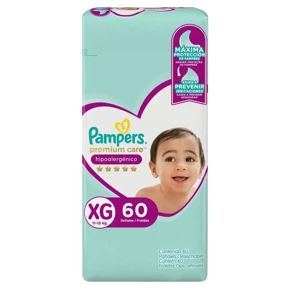 Pampers Pañal Premium Care Talla XG