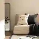 Cojín de Algodón Bordado Beige 45 x 45 cm