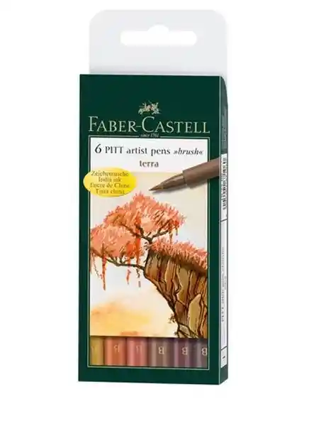 Faber Castell Set Rotuladores Punta Pincel Colores Tierra