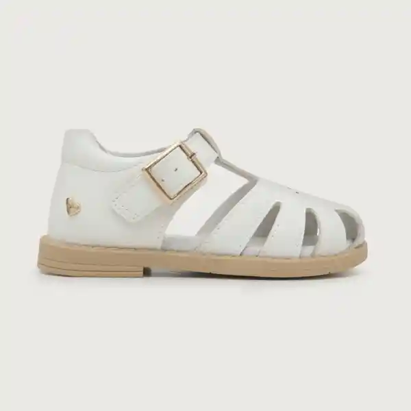 Sandalias de Vestir Hebilla Niña Blanco Talla 21 Opaline