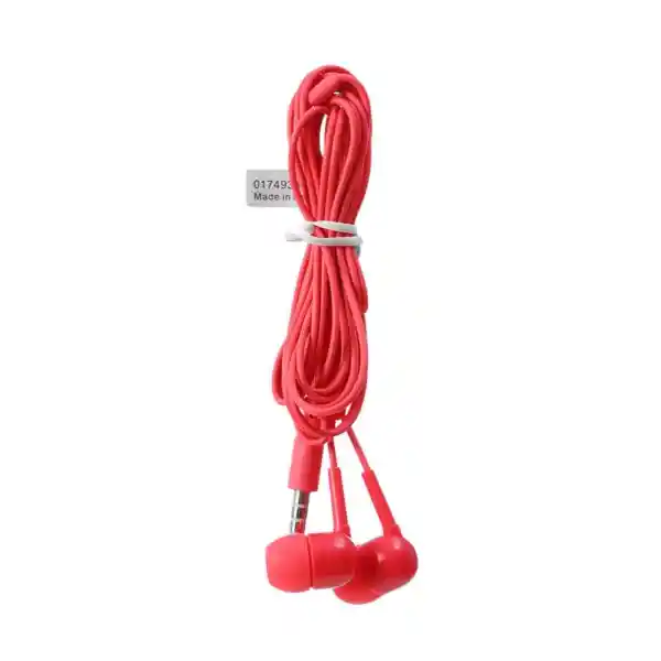 Miniso Audífonos de Cable Estuche en Forma de Capsula Rojo