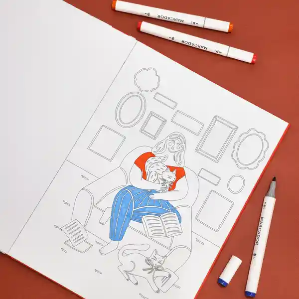 Libro Para Colorear 15 Hojas A4 Casaideas