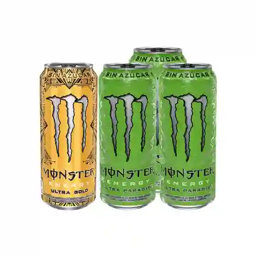 Combo Monster Bebida Energizante Ultra Gold Monster Energy