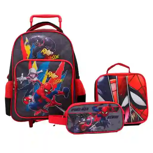 Spiderman Set Mochila + Lonchera + Estuche