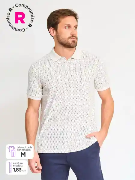 Kenneth Stevens Polera Manga Corta Piq Mp Crudo L SS25