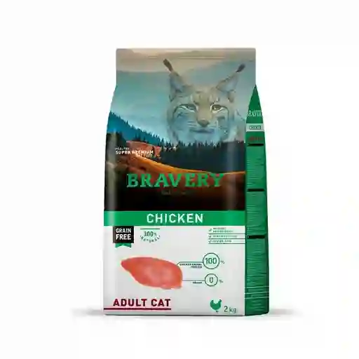 Bravery Alimento Para Gato Adulto Sabor a Pollo