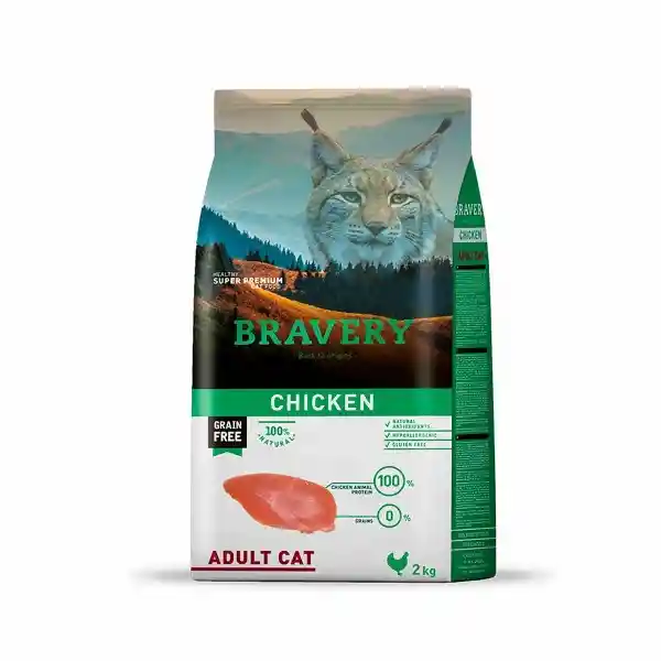 Bravery Alimento Para Gato Adulto Sabor a Pollo