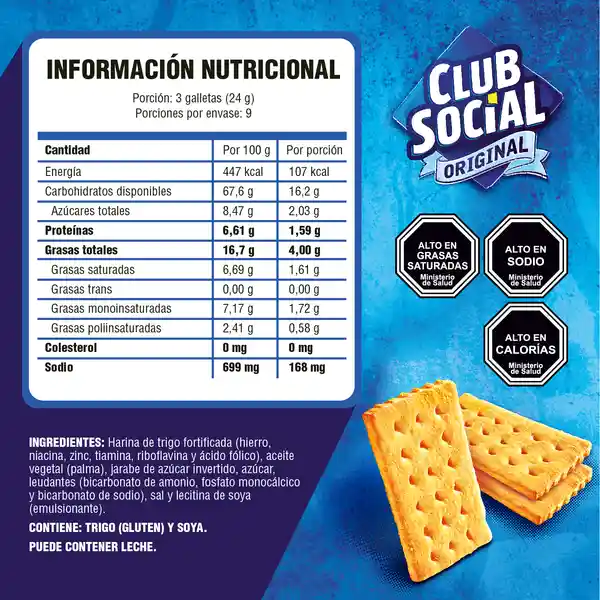 Club Social Galletas saladas sabor Original