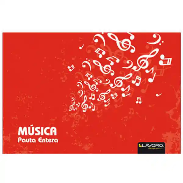 Lavoro Cuaderno Música Pauta Entera