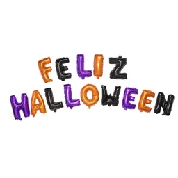 Globo Metálico Letras Feliz Halloween