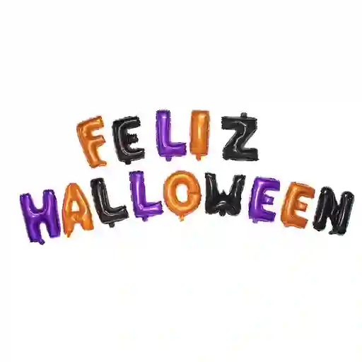 Globo Metálico Letras Feliz Halloween