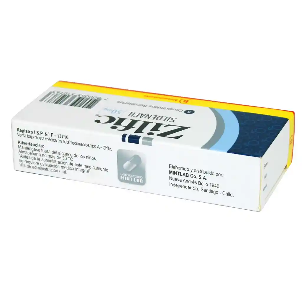 Zilfic Disfuncion Erectil Sildenafil 50 Mg