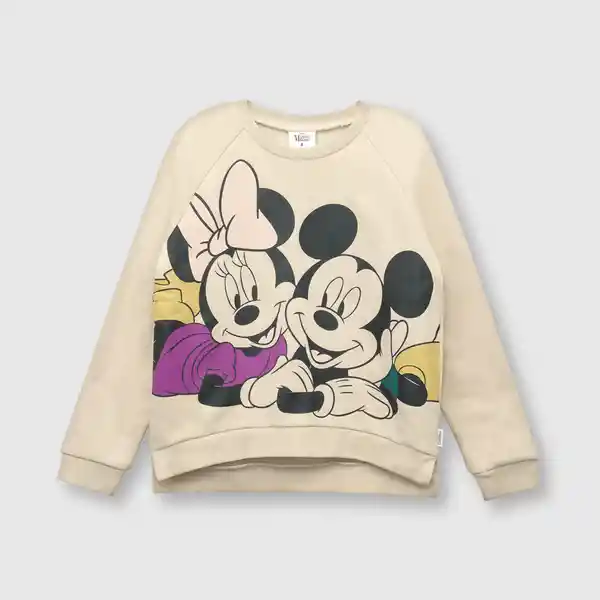 Polerón de Niña Minnie y Mickey Beige Talla 12A Colloky