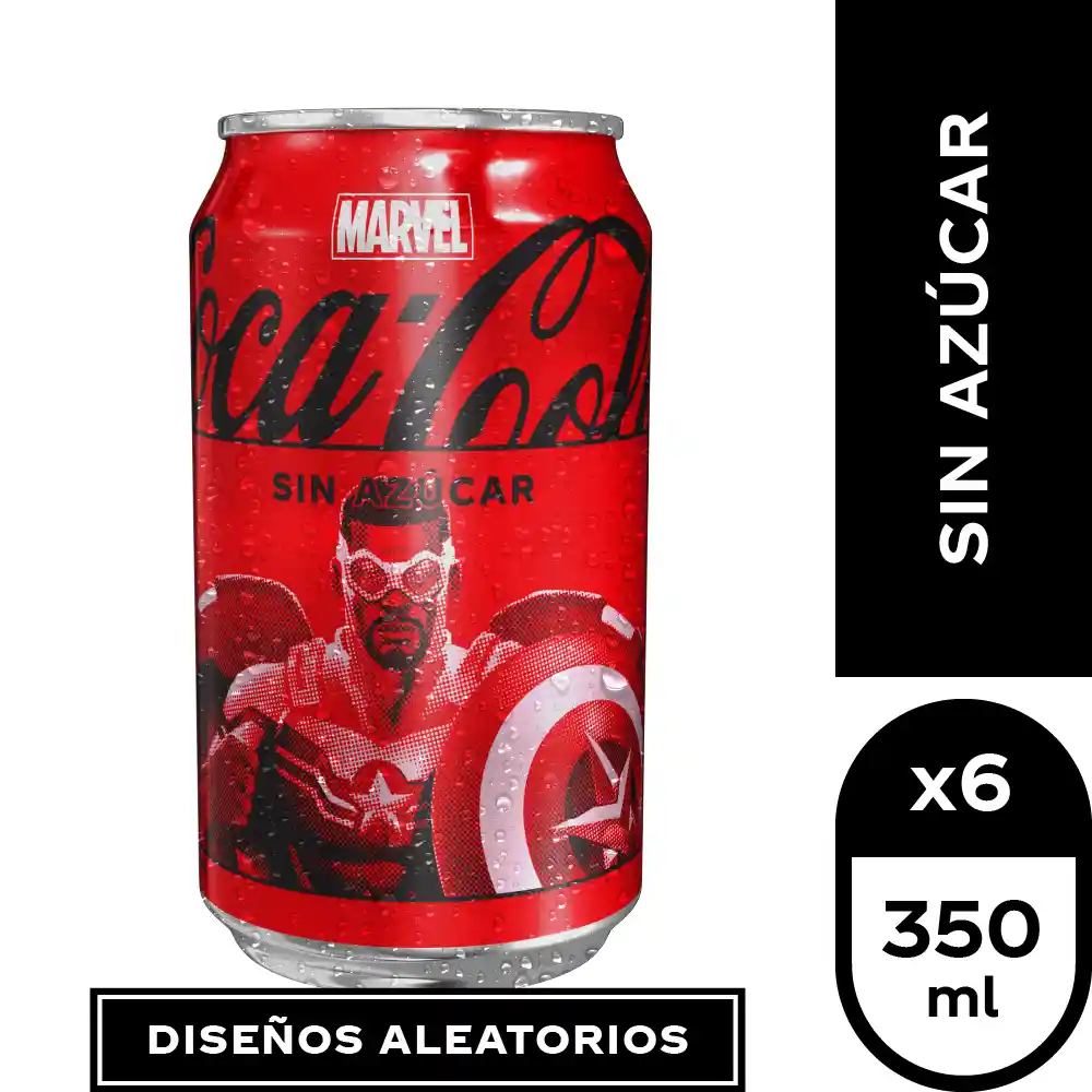 Coca-Cola Gaseosa Sin Azúcar 350 mL x 6 Und