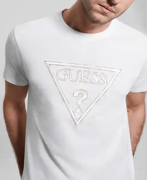 Polera Moisey Cn Manga Corta Teea Blanco Talla S G011 Guess