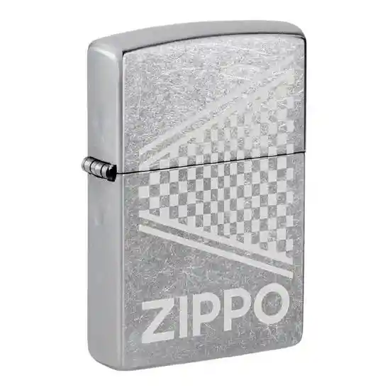 Zippo Encendedor Lighter Design Street Chrome Logo Lustre