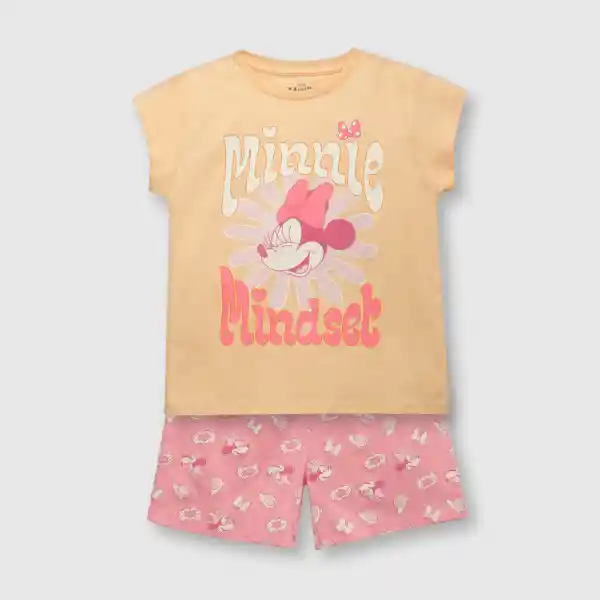 Pijama de Algodón Minnie de Niña Damasco Talla 12A Colloky