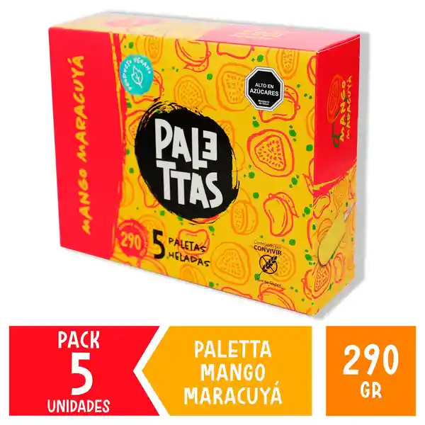 Palettas Helado Mango Maracuyá