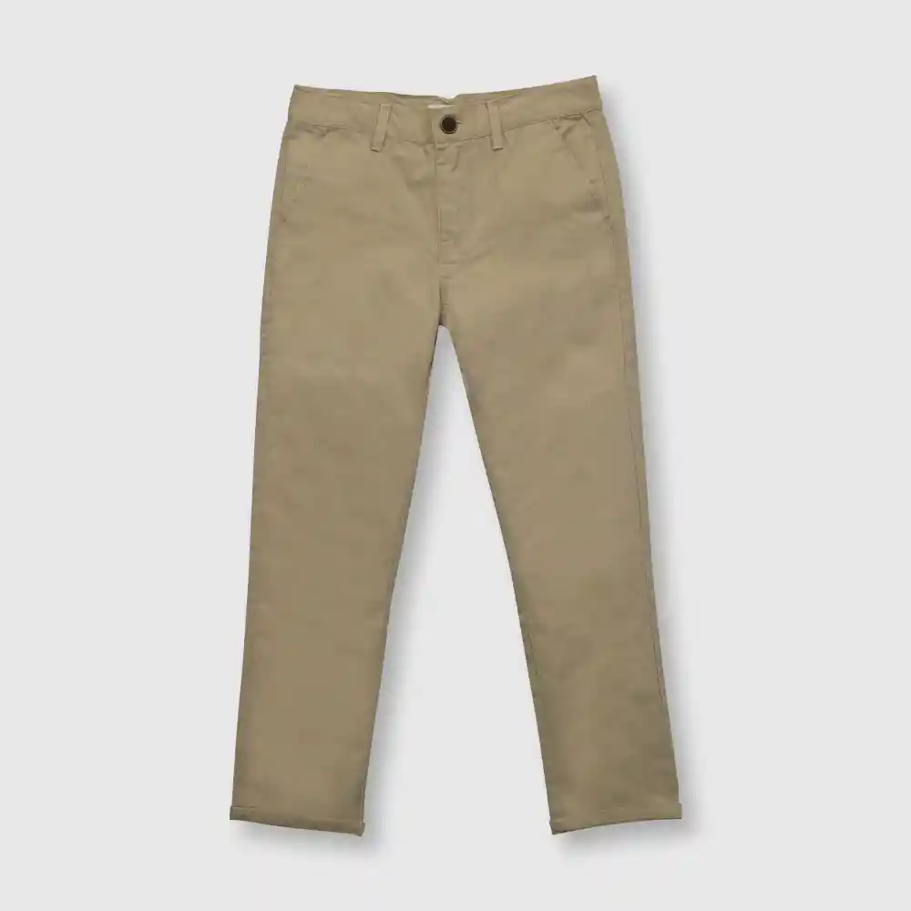 Pantalón Chino Clásico De Niño Beige Talla 4 Años