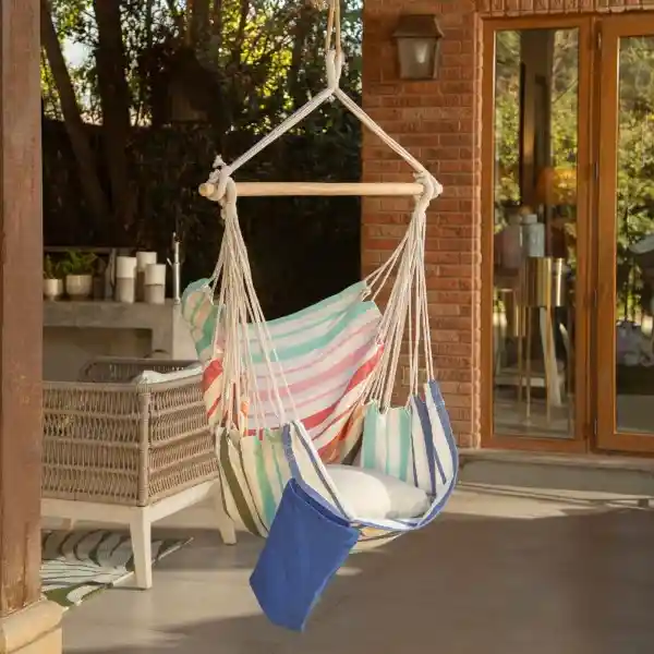 Hamaca Tipo Silla Con Bolsillo 130 x 100 cm Casaideas
