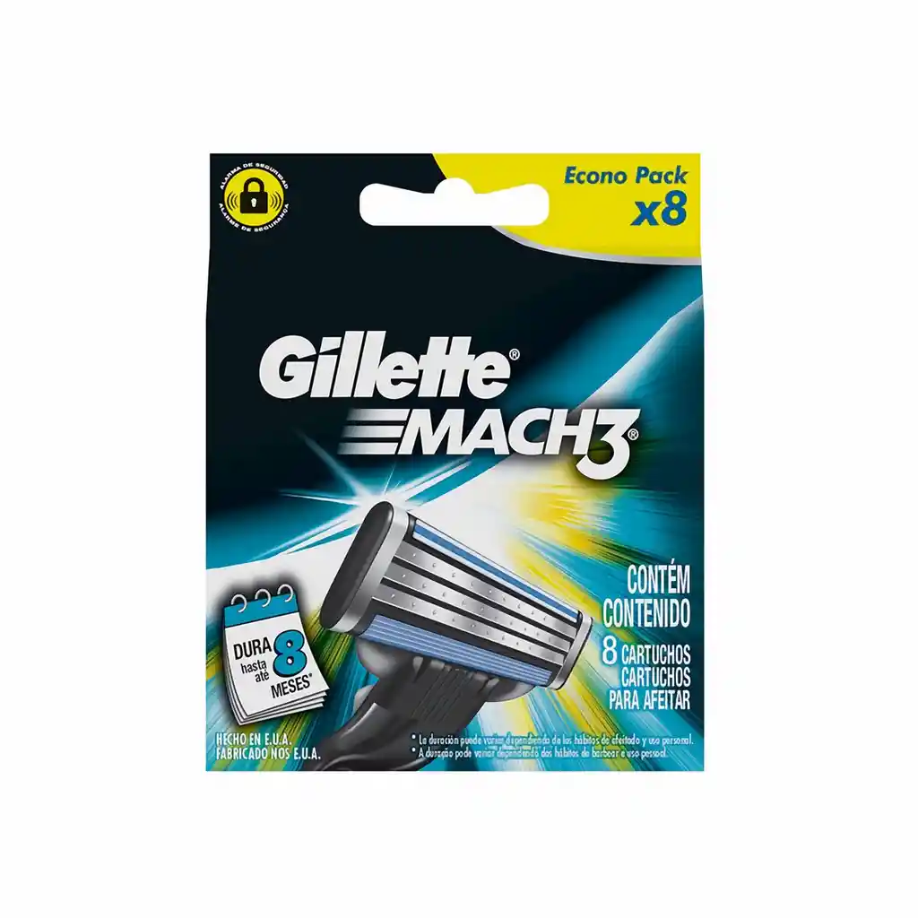 Gillette Hojas De Afeitar Mach3 Repuestos