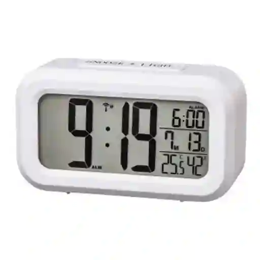 Reloj Despertador de Mesa Blanco MX6668