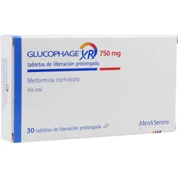Glucophage XR Comprimidos de Liberación Prolongada (750 mg)