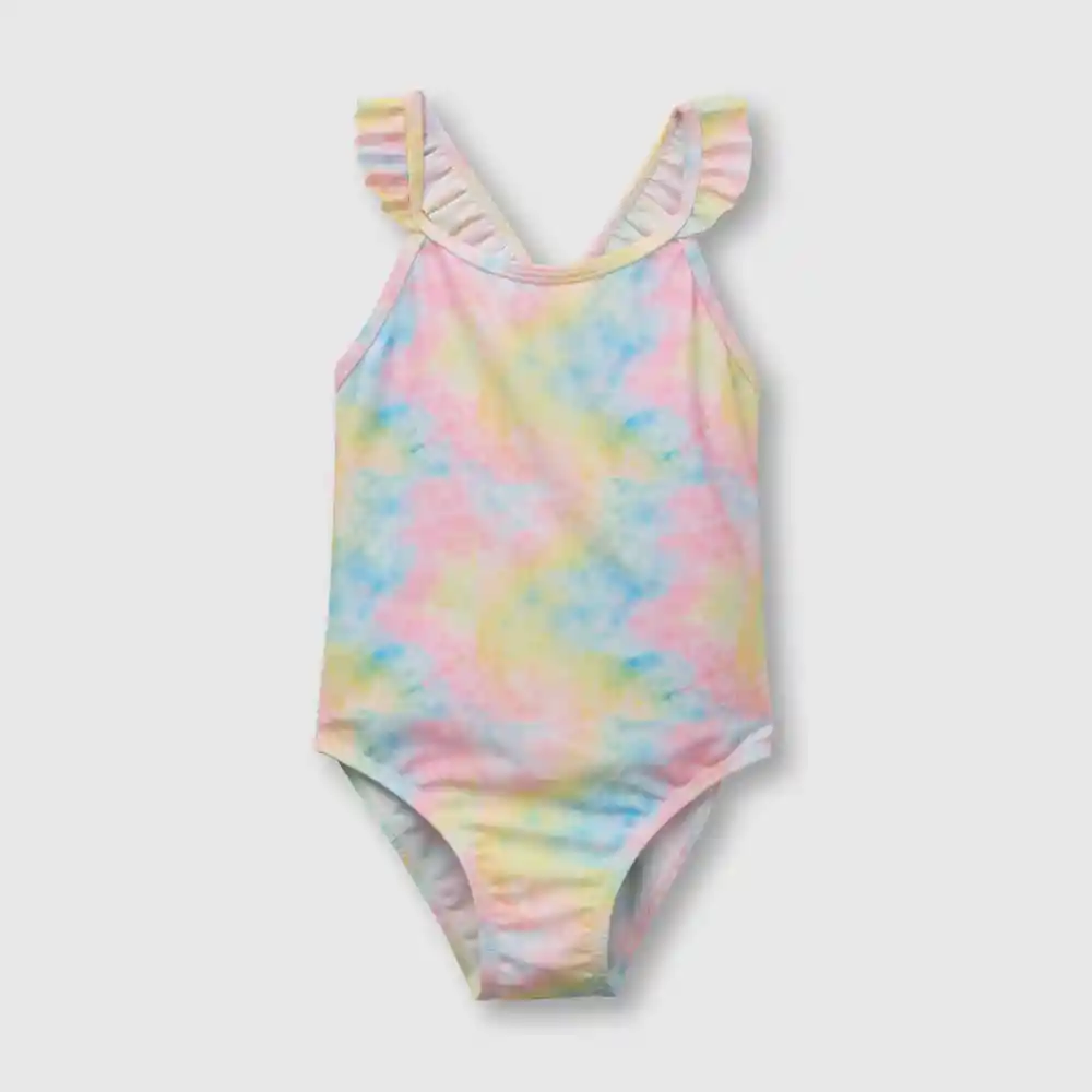 Traje De Baño Con Filtro Uv Para Niña Rosado Talla 3/6 M