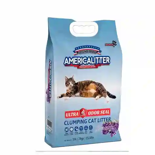 America Litter Arena Sanitaria Para Gato Odor Seal Lavanda 7 Kg