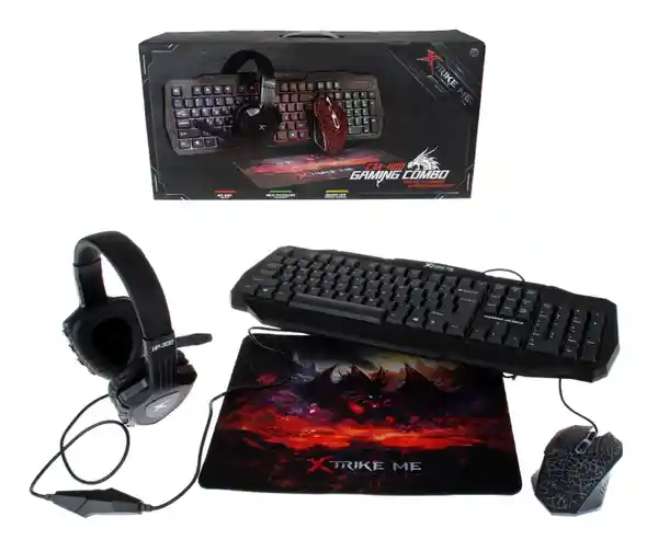 Xtrike Me Kit Teclado Mouse Mousepad Gaming Fujitel