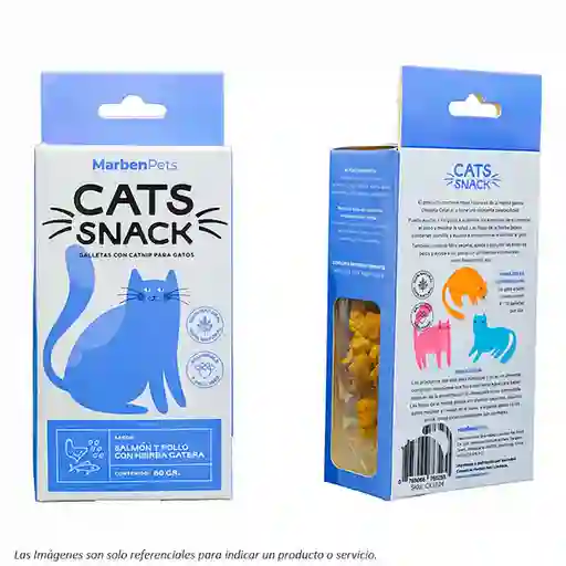 Marben Pets Snack Para Gato Sabor Salmón, Pollo y Catnip