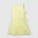 Vestido Puño Para Niña Color Amarillo Talla 12a