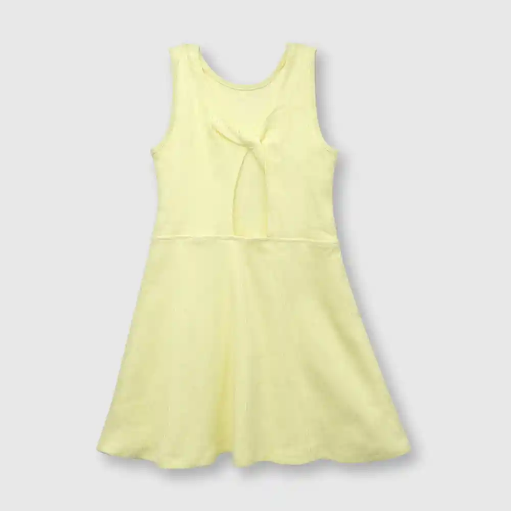 Vestido Puño Para Niña Color Amarillo Talla 12a