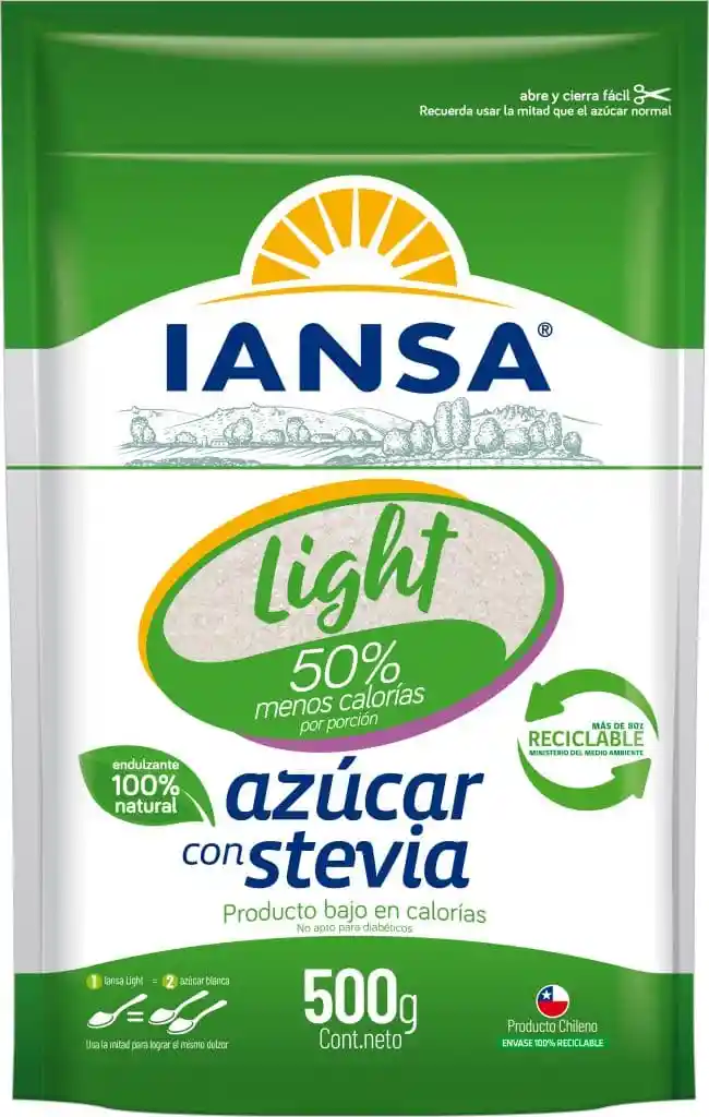 Iansa Azucar Light con Stevia