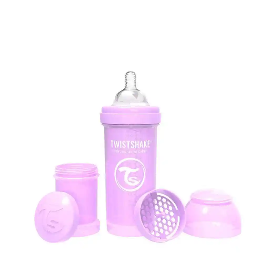 Twistshake Mamadera Anti-Cólico Morado Pastel Capacidad 260 mL