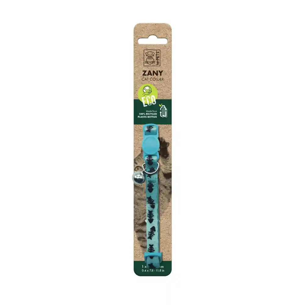 Mpets Collar Eco Gato Zany Celeste